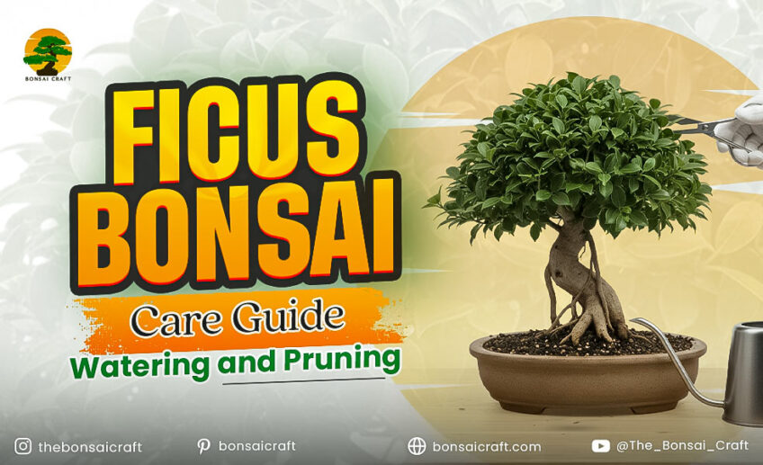A complete Ficus bonsai care guide focusing on the right watering and pruning techniques.