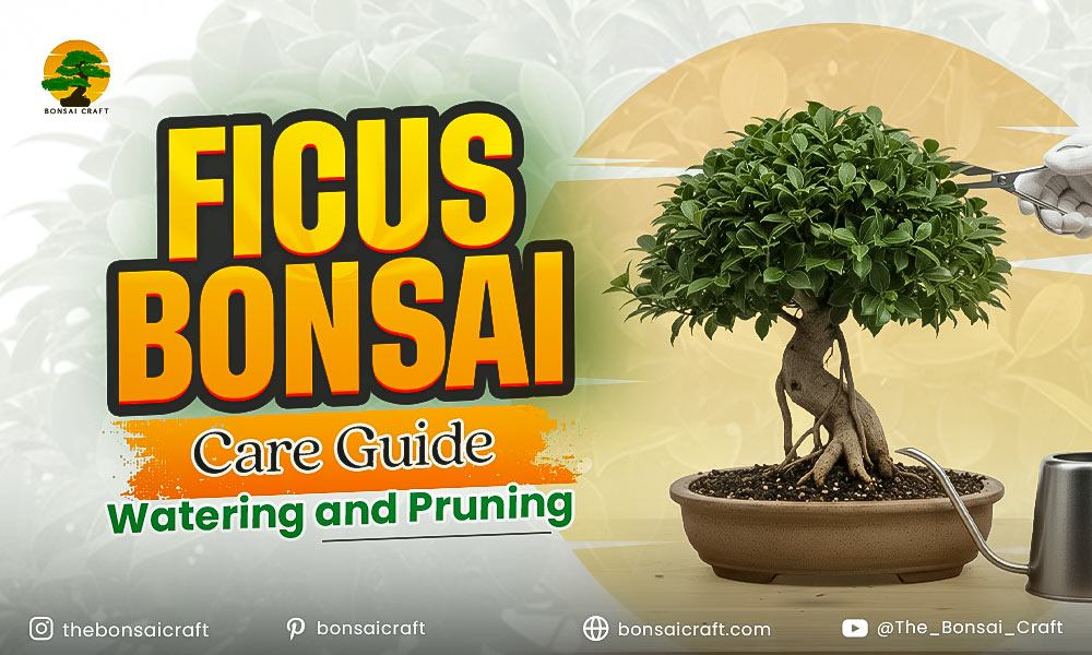 A complete Ficus bonsai care guide focusing on the right watering and pruning techniques.