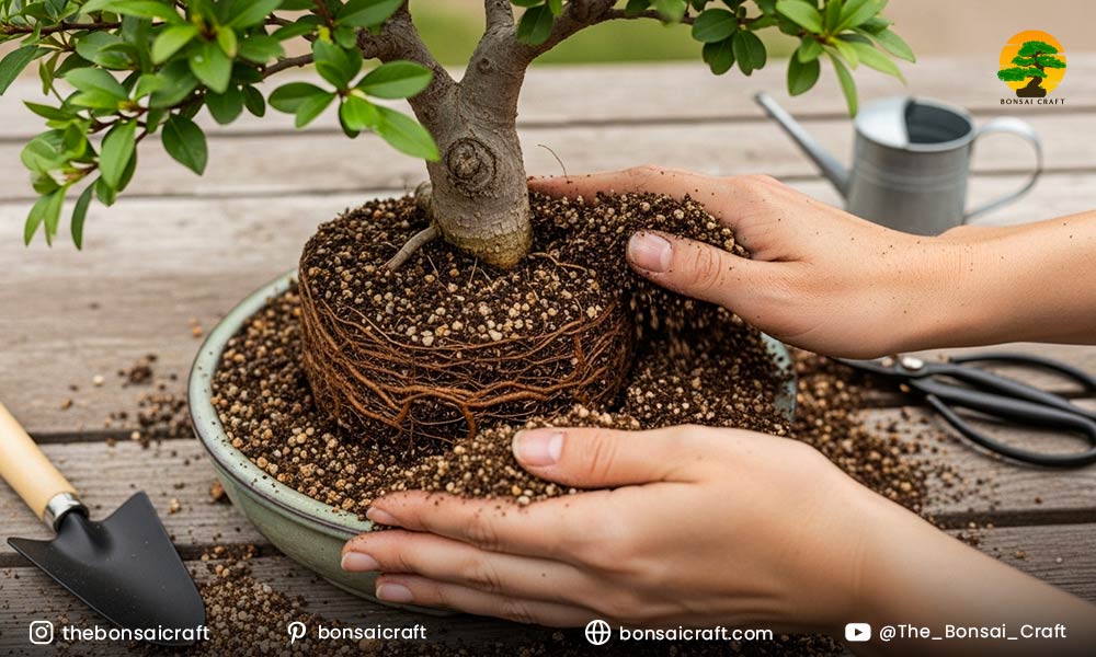 Repotting Bonsai With Homemade Soil