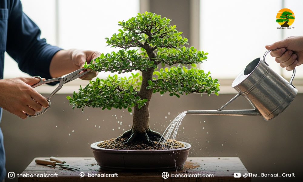 Combining Bonsai Tree Watering and Pruning Techniques Improves Health