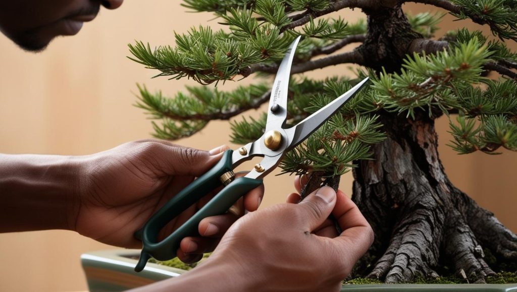 pruning a juniper bonsai tree