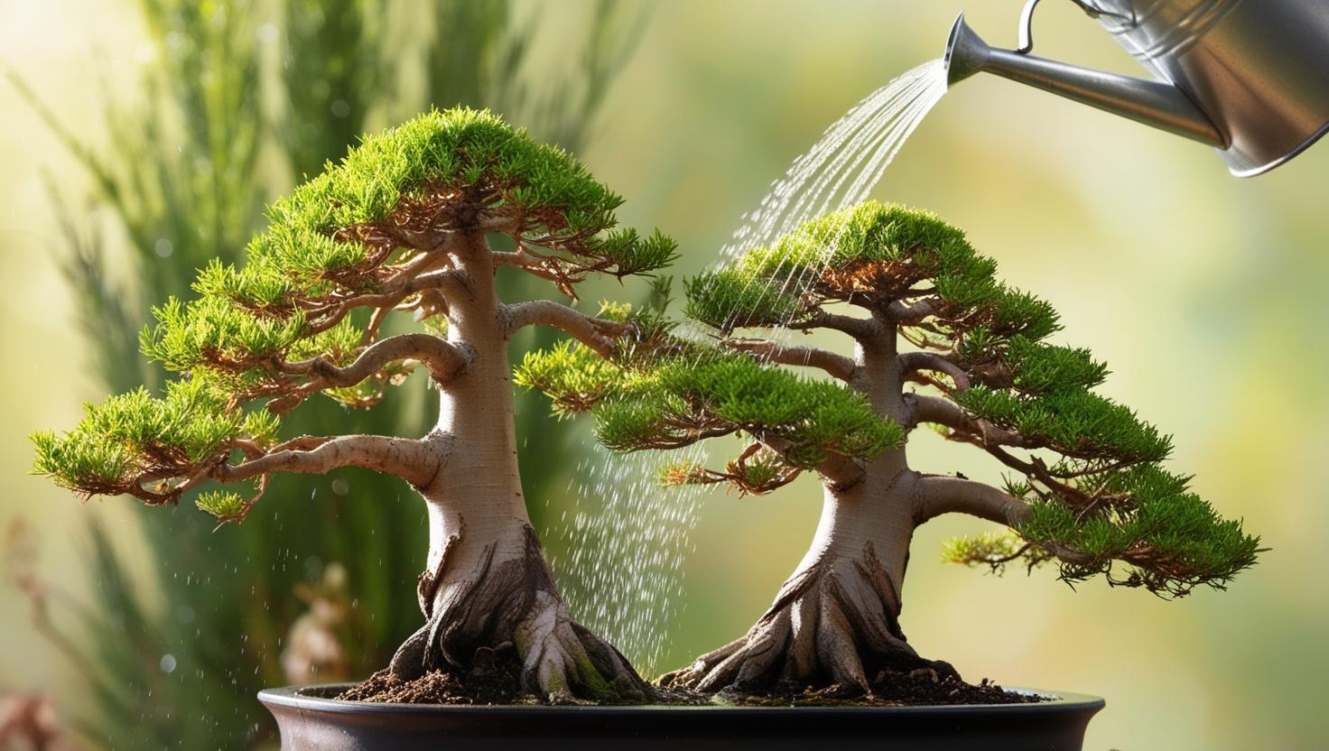Acacia Bonsai Trees watering