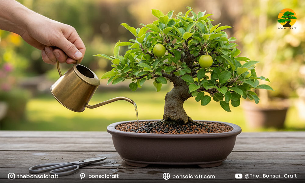 Watering and Fertilizing Your Bonsai Apple Tree: Keep Soil Moist and Nutrients Balanced