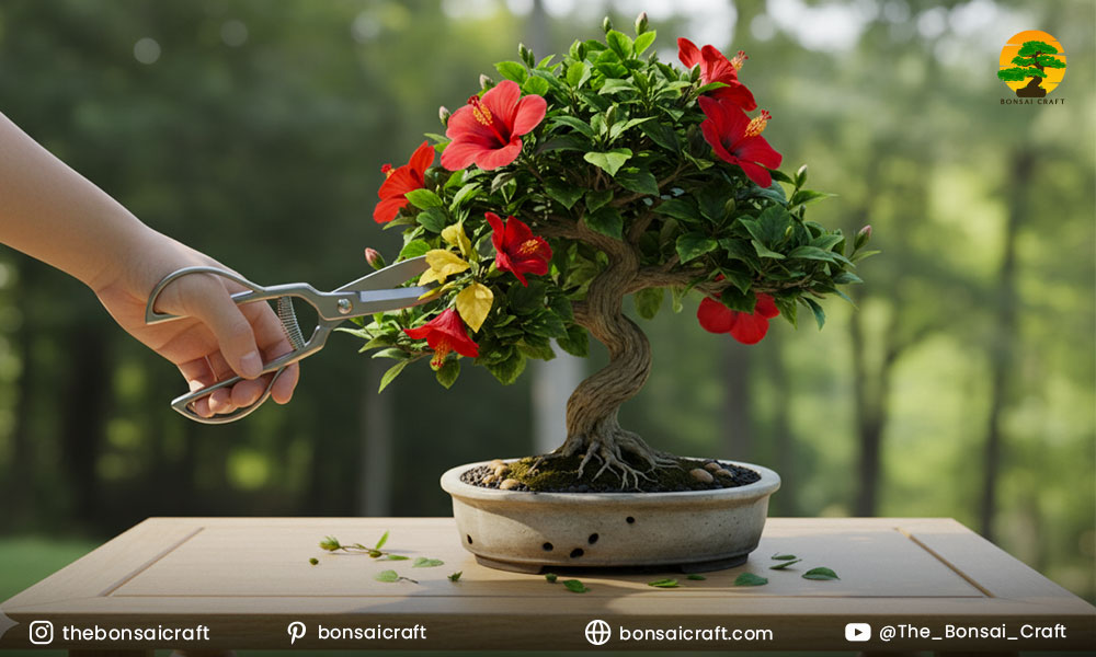 Pruning Hibiscus Bonsai