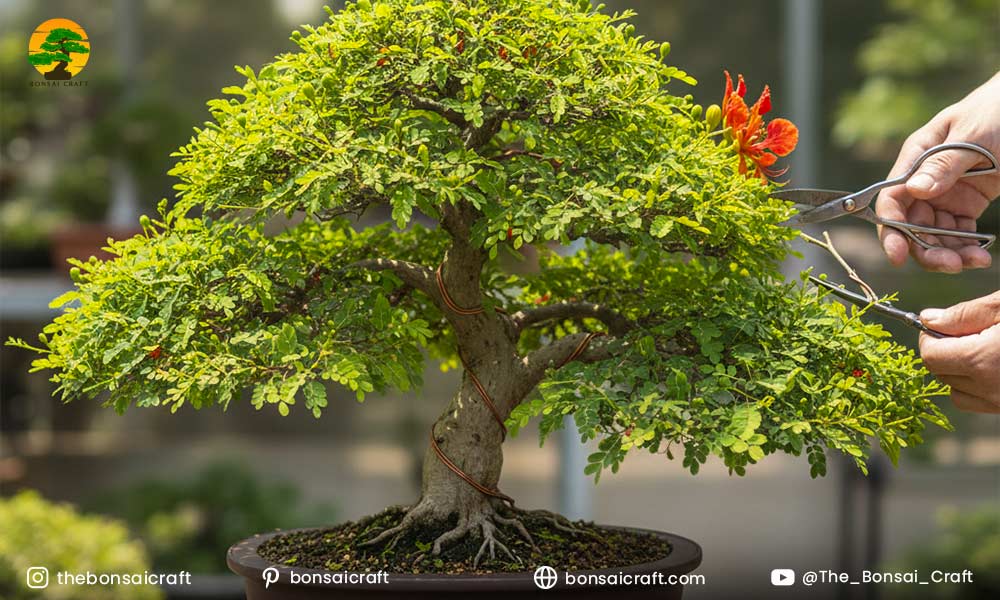 Pruning and Shaping Flame Tree Bonsai