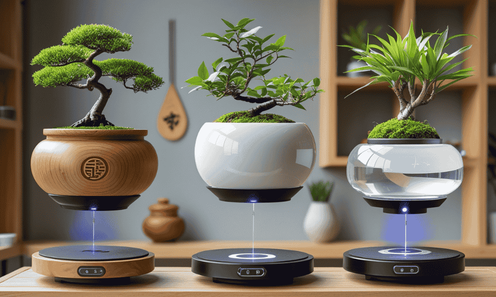 Floating Bonsai Trees Set up