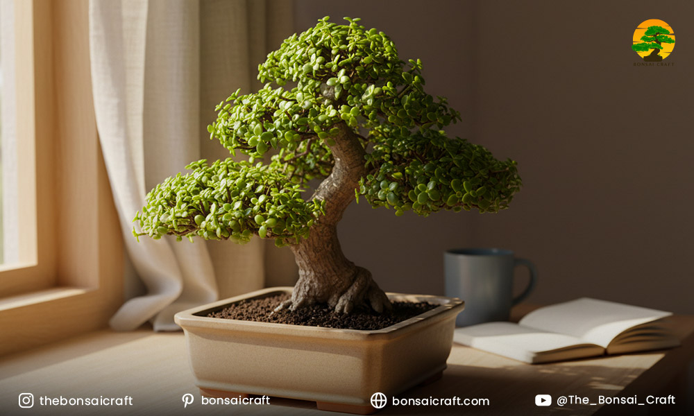 Elephant Bush bonsai with thick succulent leaves and sturdy branches, ideal for beginner bonsai growers