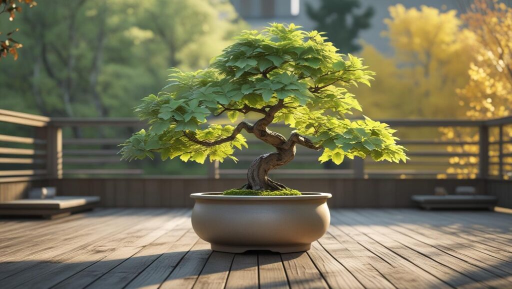 Outdoor Ginkgo Bonsai Placement