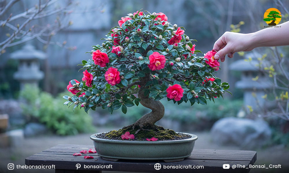 Vibrant Camellia japonica flowers in full bloom, demonstrating ideal care for peak flowering.